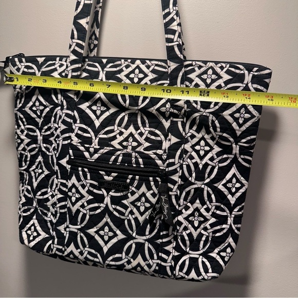 Vera Bradley Set of 3 in Black Patterns. Villager Bag, Accordion Wallet & Zip ID - Picture 9 of 16
